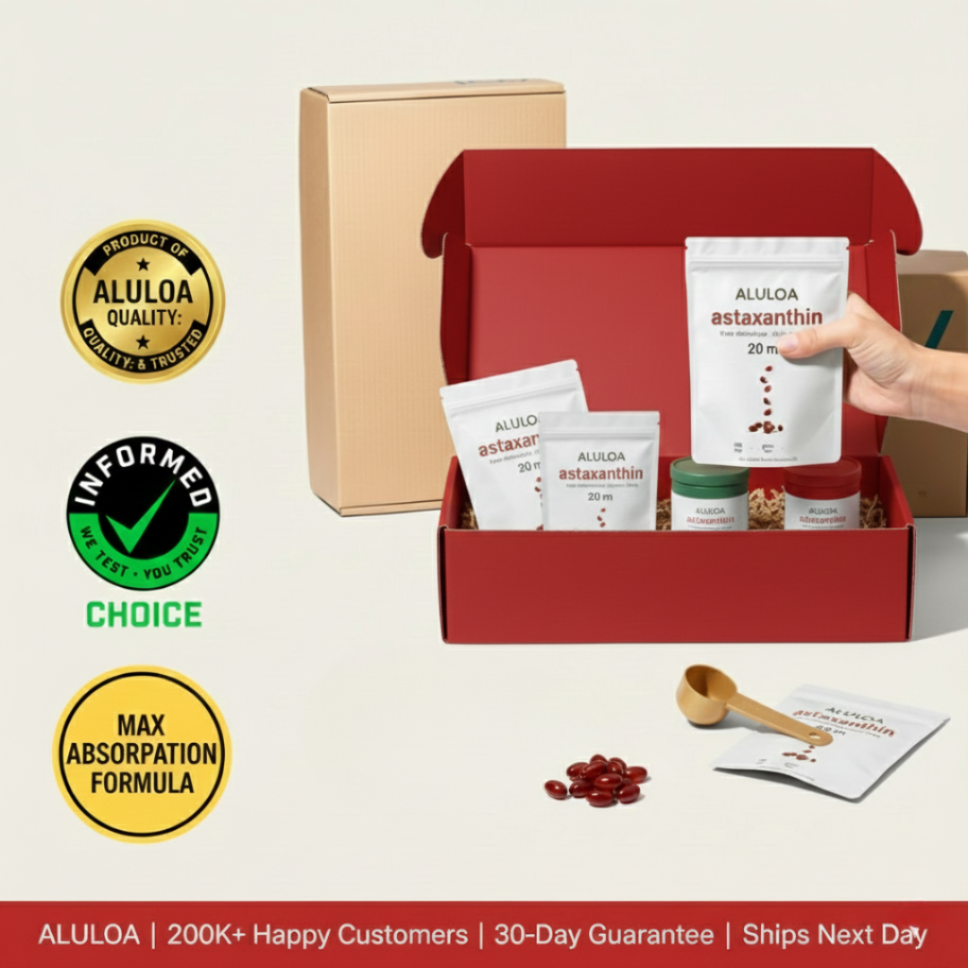 Premium Astaxanthin 12mg: Cellular Defense for Vision, Brain, and Beauty