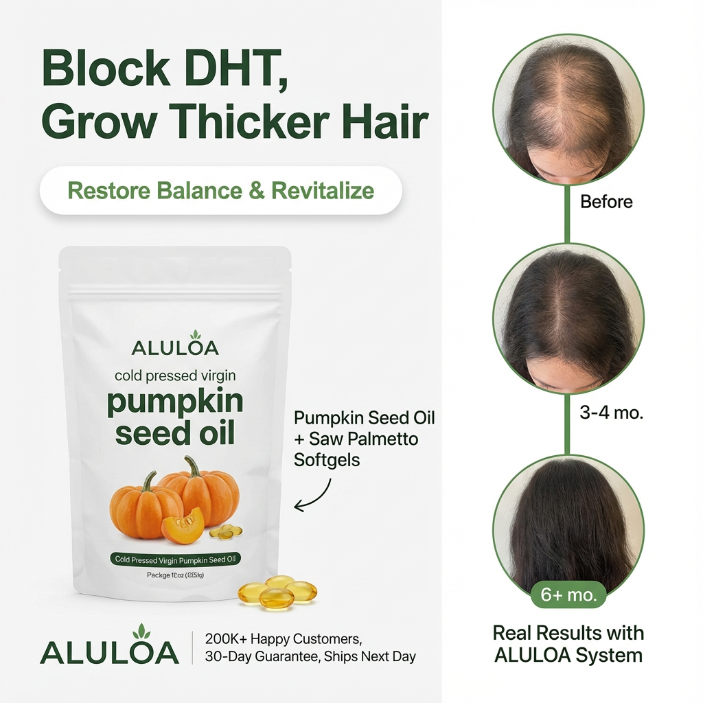 Pumpkin Seed Oil Softgels 2-in-1 Hair Growth & Hormone Balance System